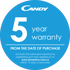 Candy 5Y Warranty